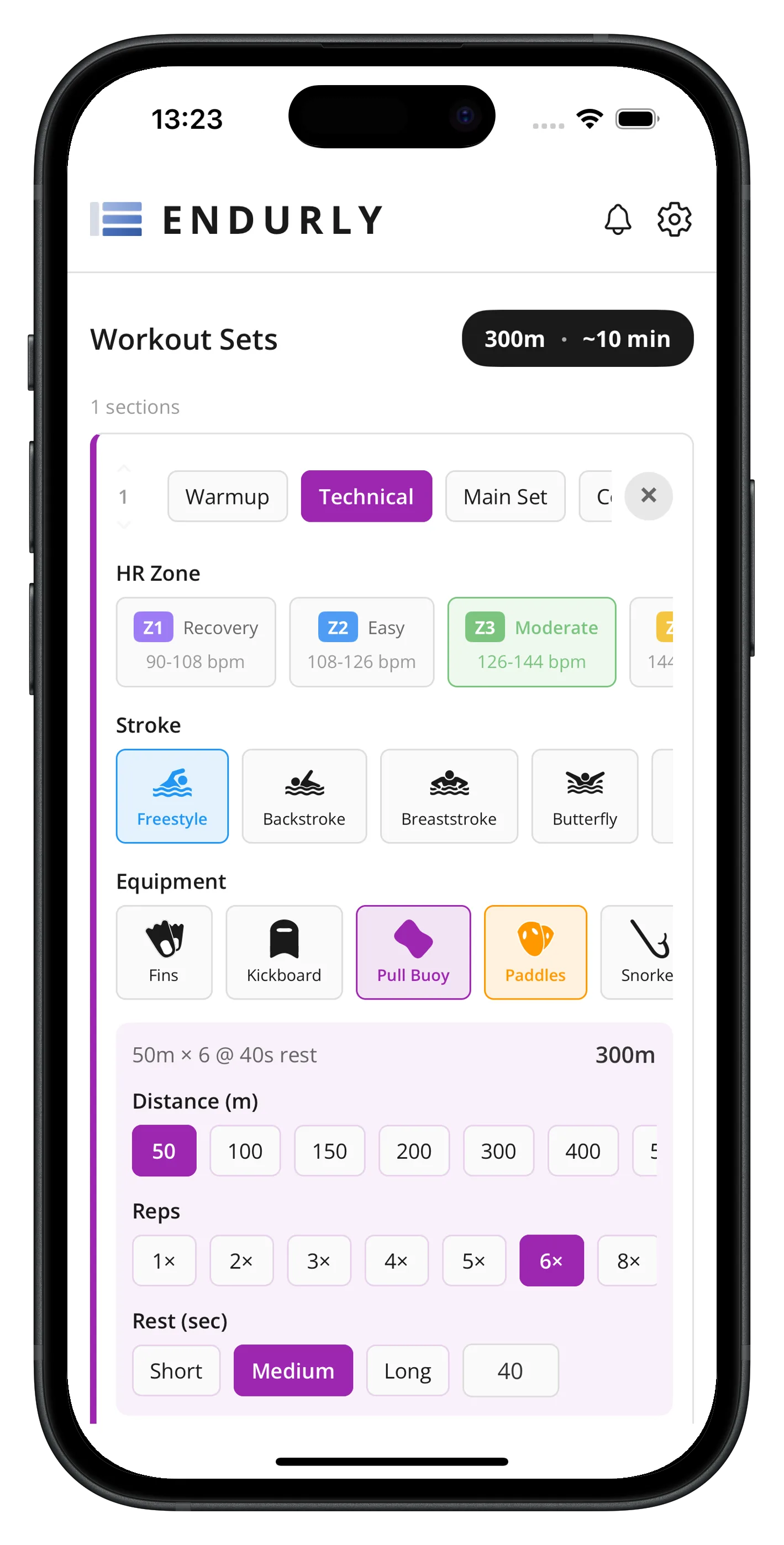 Manual workout builder