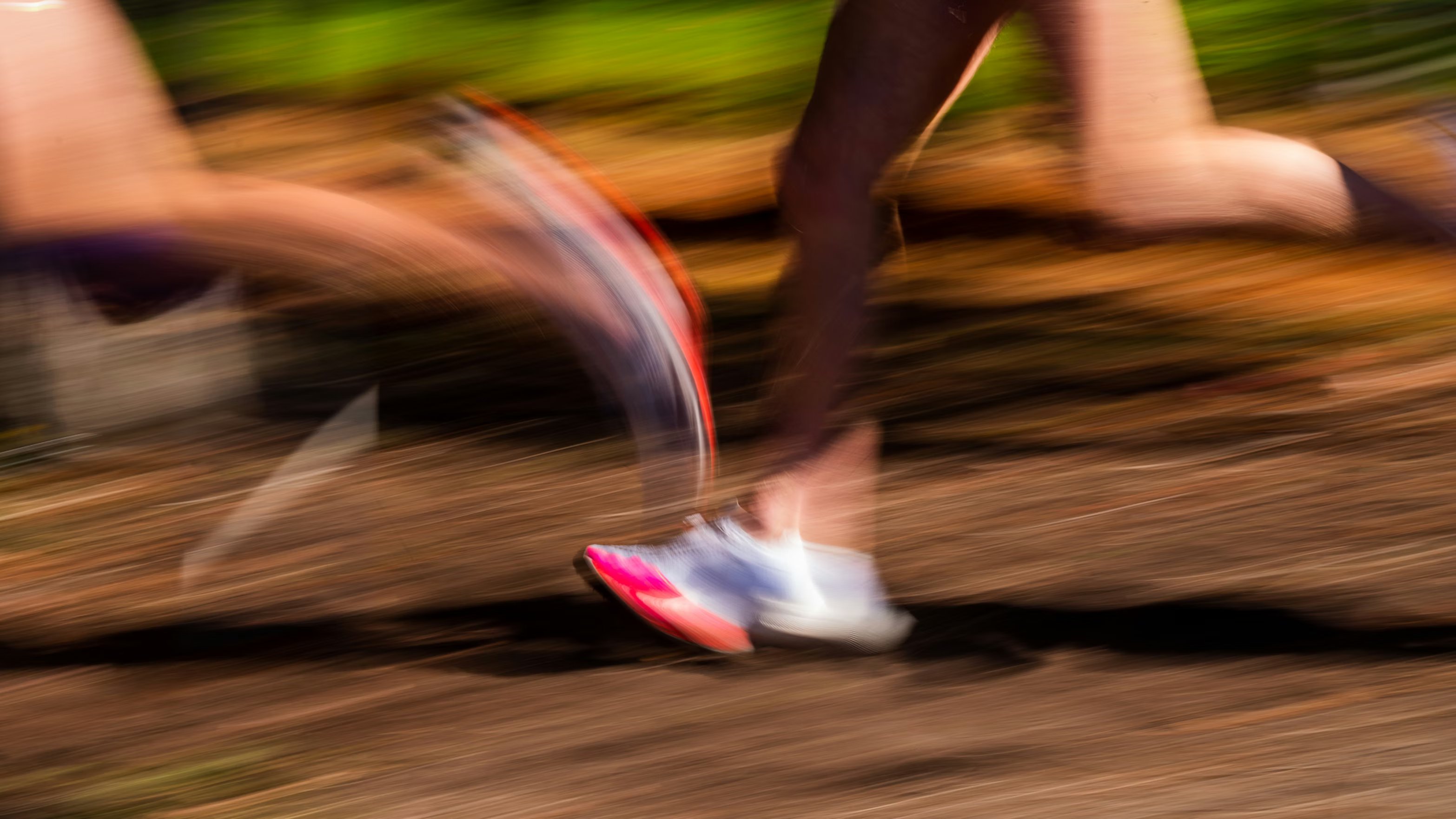 Running at sunset